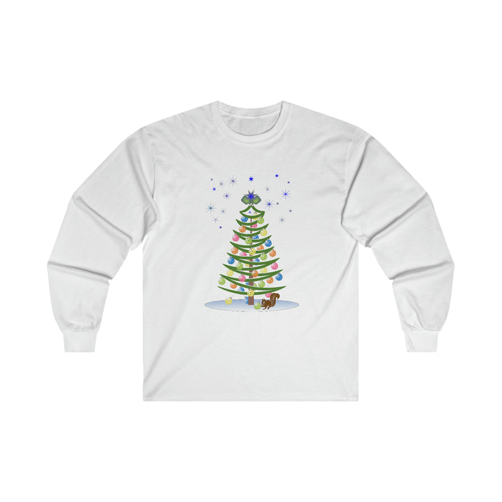 Pickleball Christmas Tree Ultra Cotton Long Sleeve Tee - Great Pickleball Stuff