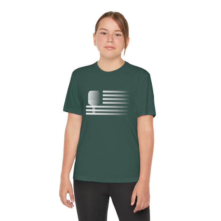 Paddle Flag Youth Moisture-Wicking T-Shirt - Great Pickleball Stuff