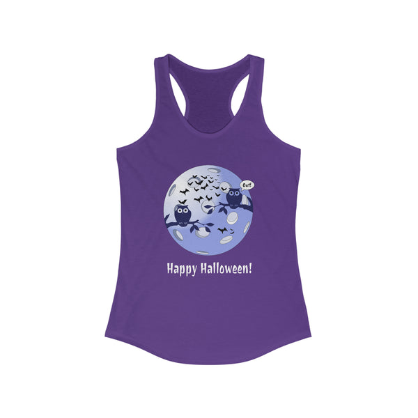 Pickleball Halloween Moon Women's Racerback Tank