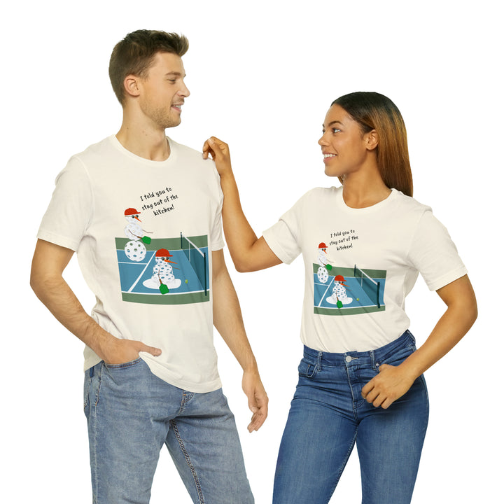 Pickleball Snowmen Unisex T-Shirt-Great Pickleball Stuff