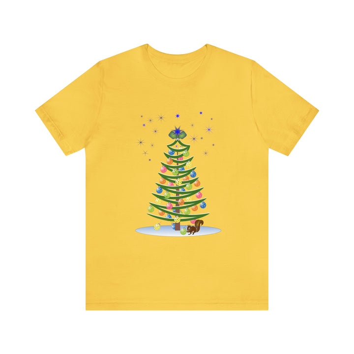 Pickleball Christmas Tree Unisex T-Shirt - Great Pickleball Stuff