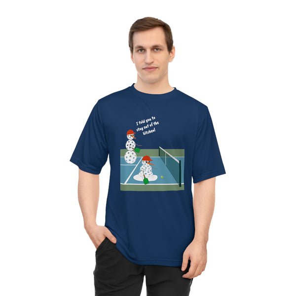 Pickleball Snowmen Unisex Moisture-Wicking T-Shirt-Great Pickleball Stuff