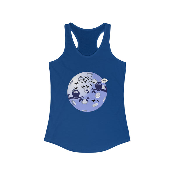 Pickleball Owl Moon Women's Racerback Tank