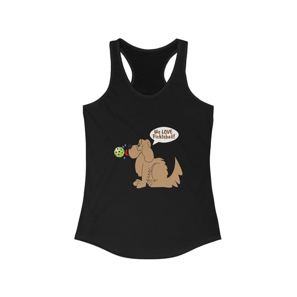 We Love Pickleball Women's Racerback Tank-Great Pickleball Stuff