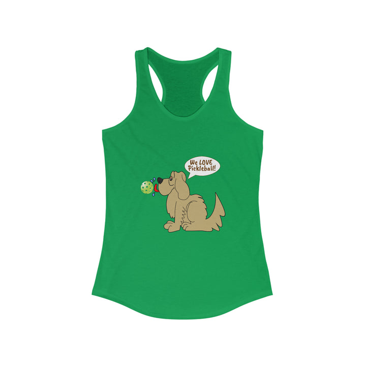 We Love Pickleball Women's Racerback Tank-Great Pickleball Stuff