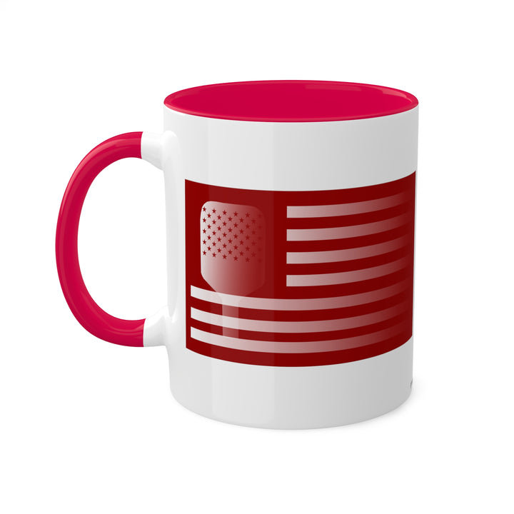 Paddle Flag Coffee Mug-Red-Great Pickleball Stuff