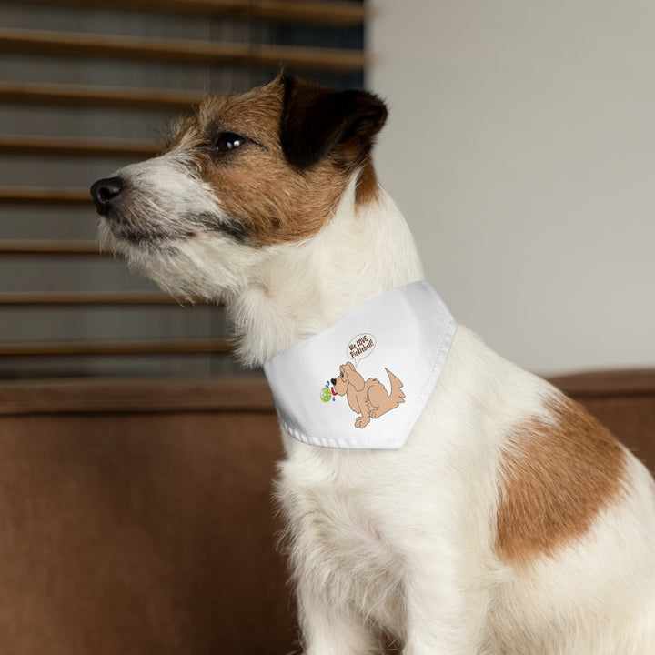 We Love Pickleball Pet Bandana with Collar (White)-Great Pickleball Stuff