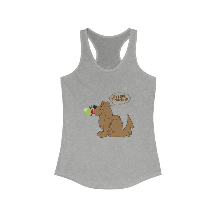 We Love Pickleball Women's Racerback Tank-Great Pickleball Stuff