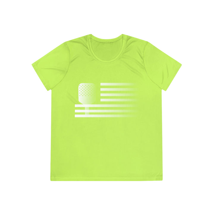 Paddle Flag Women's Moisture-Wicking T-Shirt - Great Pickleball Stuff