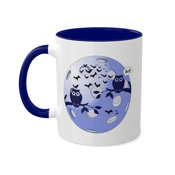 Pickleball Owl Moon Coffee Mug