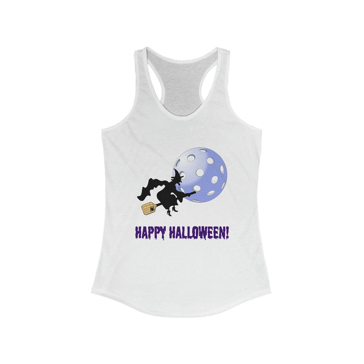 Pickleball Flying Witch Women's Racerback Tank - Great Pickleball Stuff