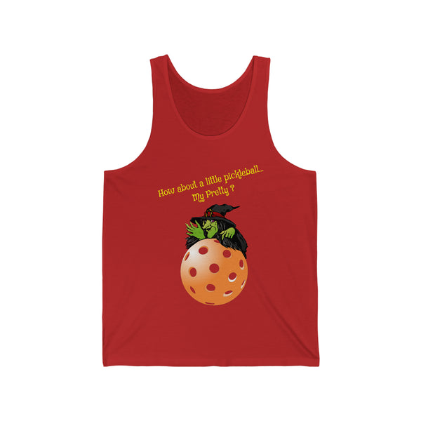 Pickleball Witch Unisex Cotton Tank