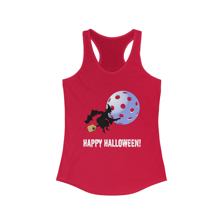 Pickleball Flying Witch Women's Racerback Tank - Great Pickleball Stuff