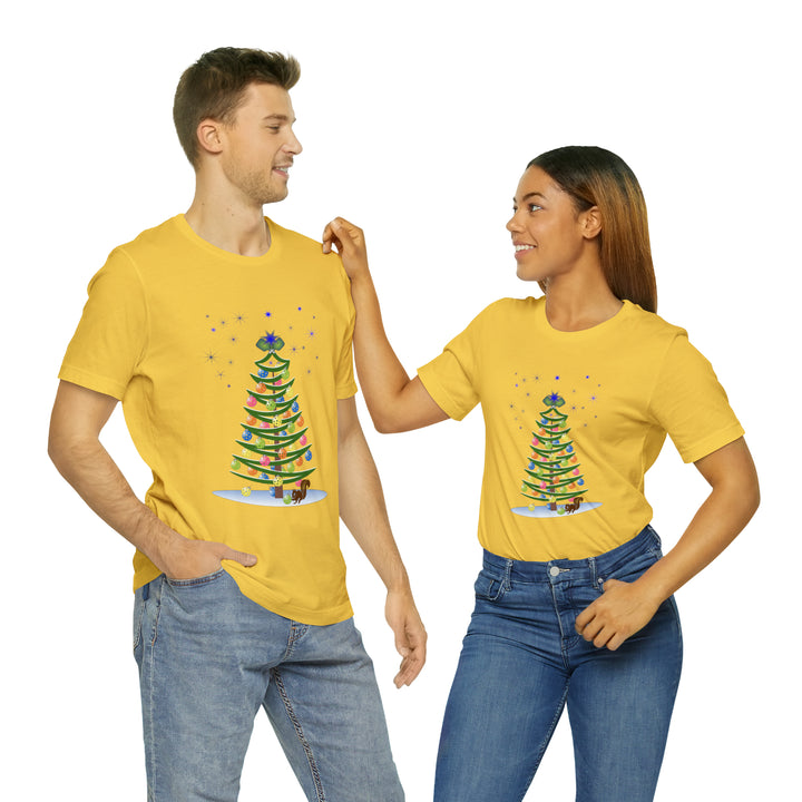 Pickleball Christmas Tree Unisex T-Shirt - Great Pickleball Stuff