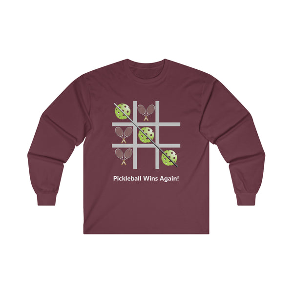 Pickleball Tic Tac Toe Tennis Ultra Cotton Long Sleeve Tee - Great Pickleball Stuff