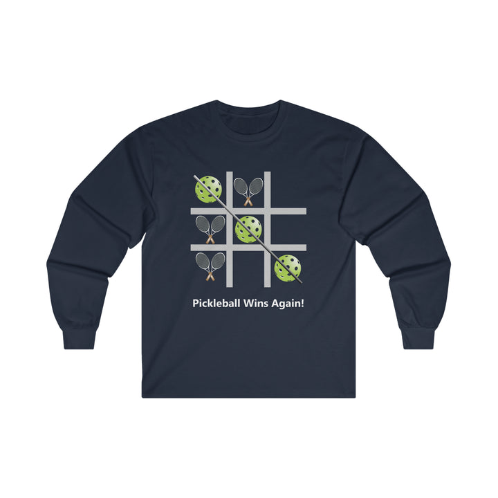 Pickleball Tic Tac Toe Tennis Ultra Cotton Long Sleeve Tee - Great Pickleball Stuff