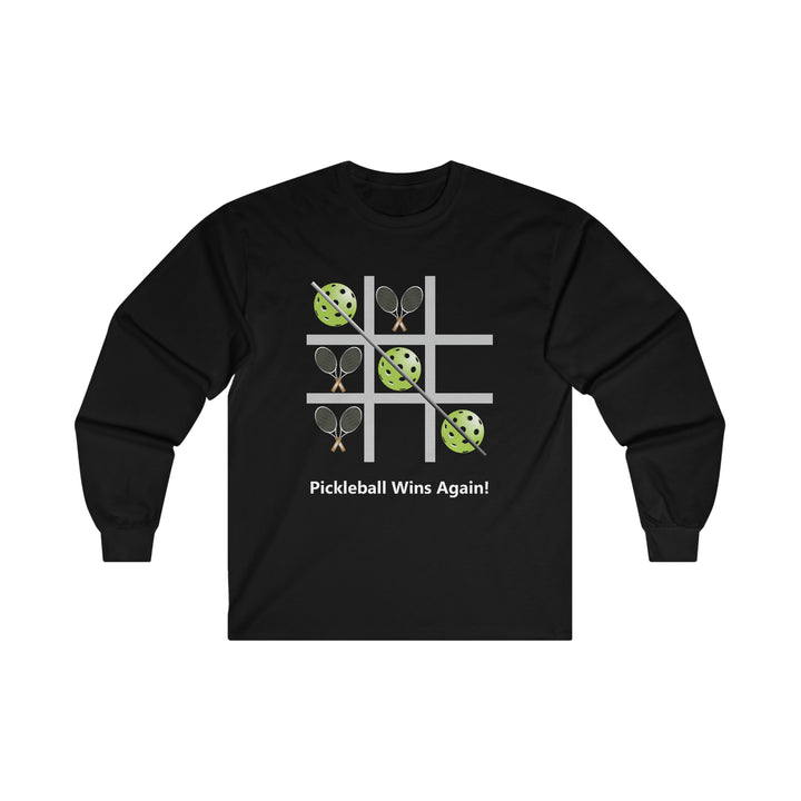 Pickleball Tic Tac Toe Tennis Ultra Cotton Long Sleeve Tee - Great Pickleball Stuff