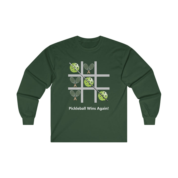 Pickleball Tic Tac Toe Tennis Ultra Cotton Long Sleeve Tee - Great Pickleball Stuff