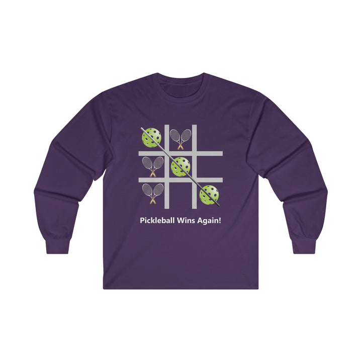 Pickleball Tic Tac Toe Tennis Ultra Cotton Long Sleeve Tee - Great Pickleball Stuff