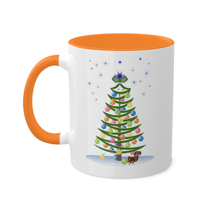 Pickleball Christmas Tree Coffee Mug - Great Pickleball Stuff