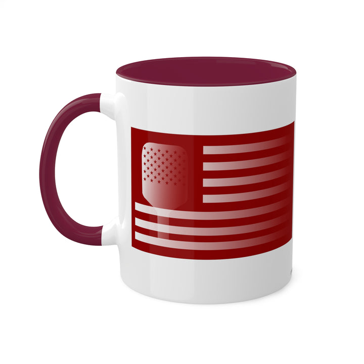 Paddle Flag Coffee Mug-Red-Great Pickleball Stuff