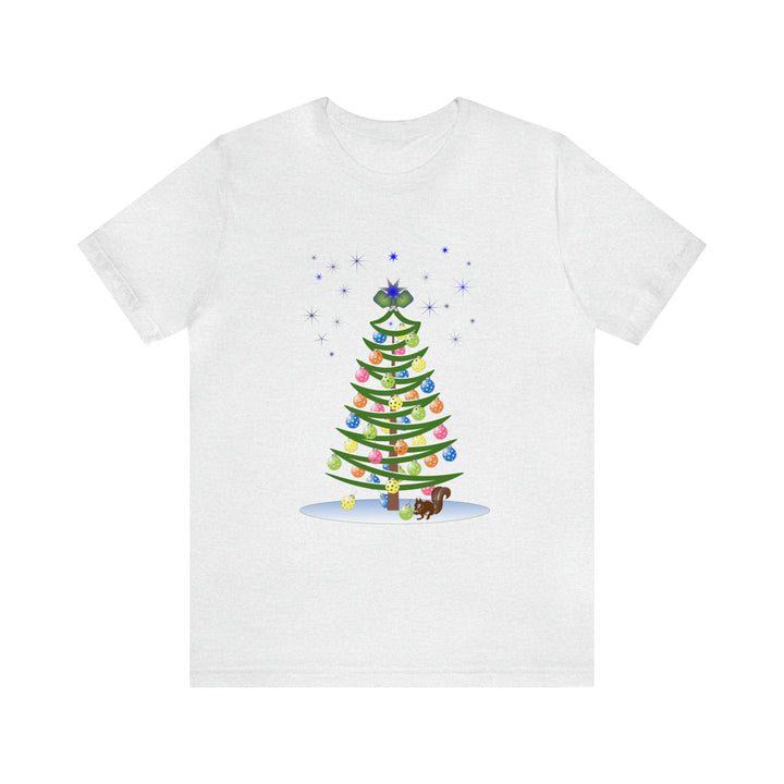 Pickleball Christmas Tree Unisex T-Shirt - Great Pickleball Stuff