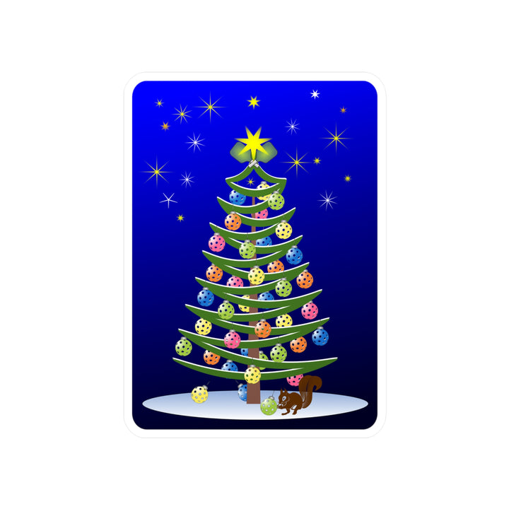 Pickleball Christmas Tree Decal - Great Pickleball Stuff