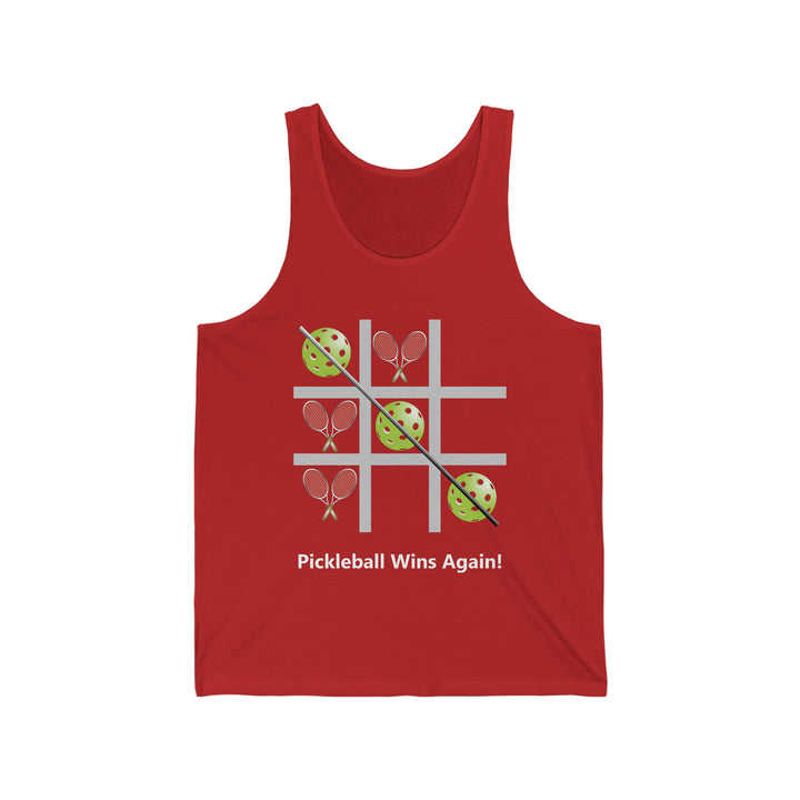 Pickleball Tic Tac Toe Tennis Unisex Cotton Tank - Great Pickleball Stuff