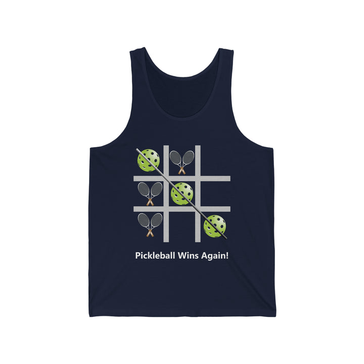 Pickleball Tic Tac Toe Tennis Unisex Cotton Tank - Great Pickleball Stuff