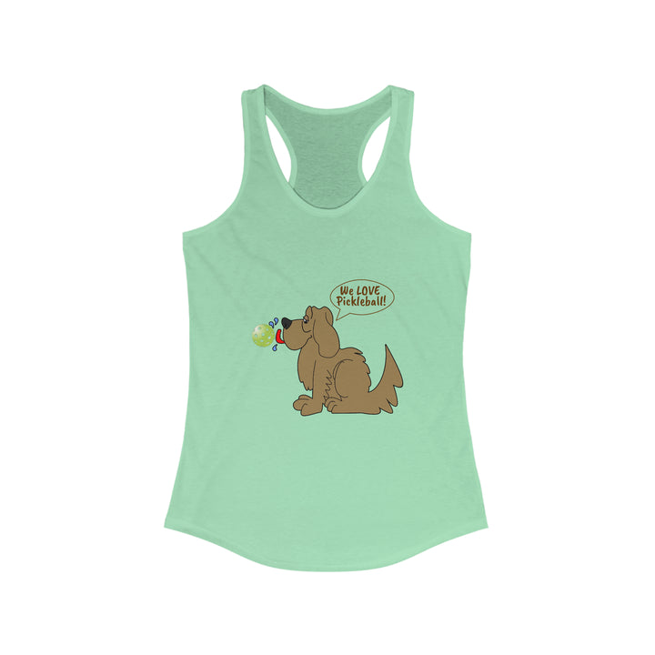 We Love Pickleball Women's Racerback Tank-Great Pickleball Stuff