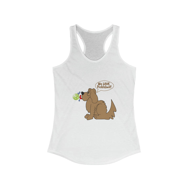 We Love Pickleball Women's Racerback Tank-Great Pickleball Stuff