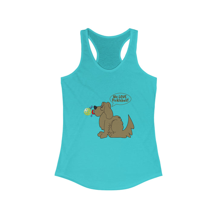 We Love Pickleball Women's Racerback Tank-Great Pickleball Stuff