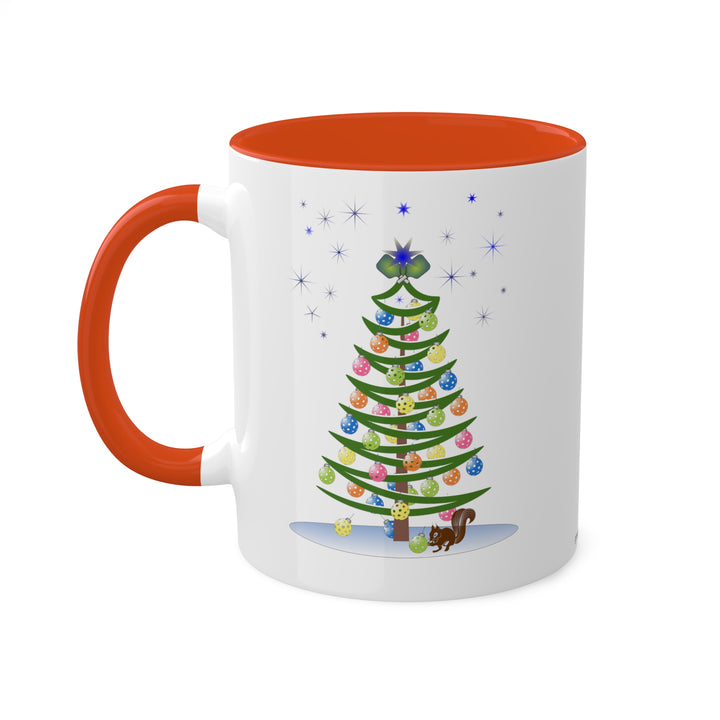 Pickleball Christmas Tree Coffee Mug - Great Pickleball Stuff