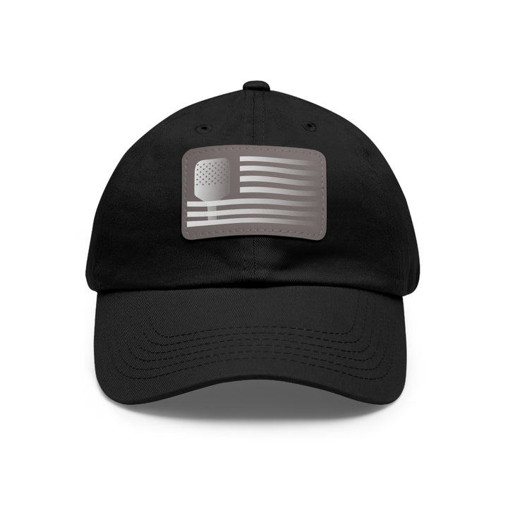 Paddle Flag Pickleball Cap with Leather Patch - Great Pickleball Stuff