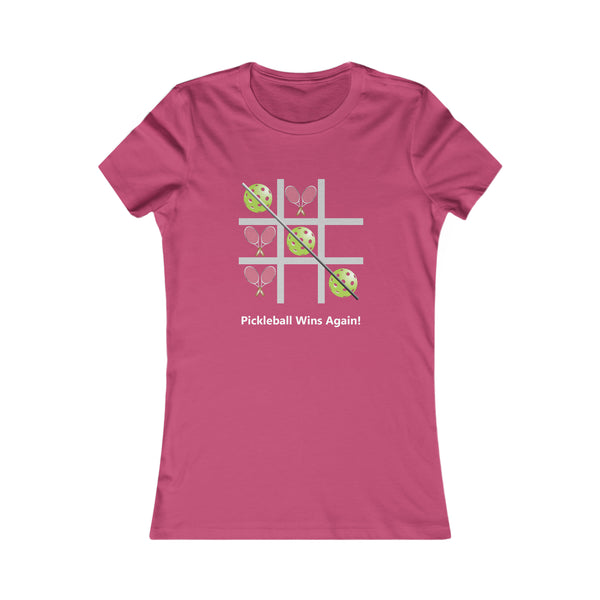 Pickleball Tic Tac Toe Tennis Women's Slim-Fit Premium Cotton T-Shirt - Great Pickleball Stuff