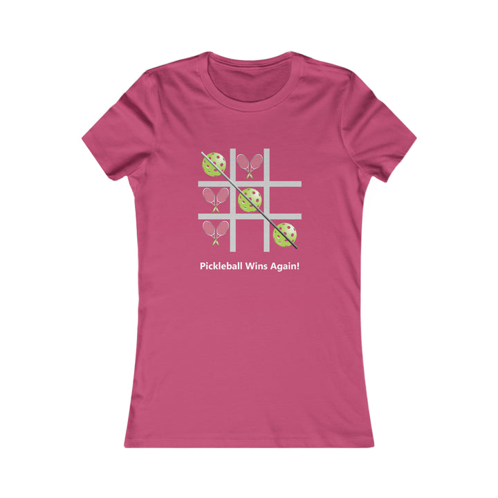 Pickleball Tic Tac Toe Tennis Women's Slim-Fit Premium Cotton T-Shirt - Great Pickleball Stuff