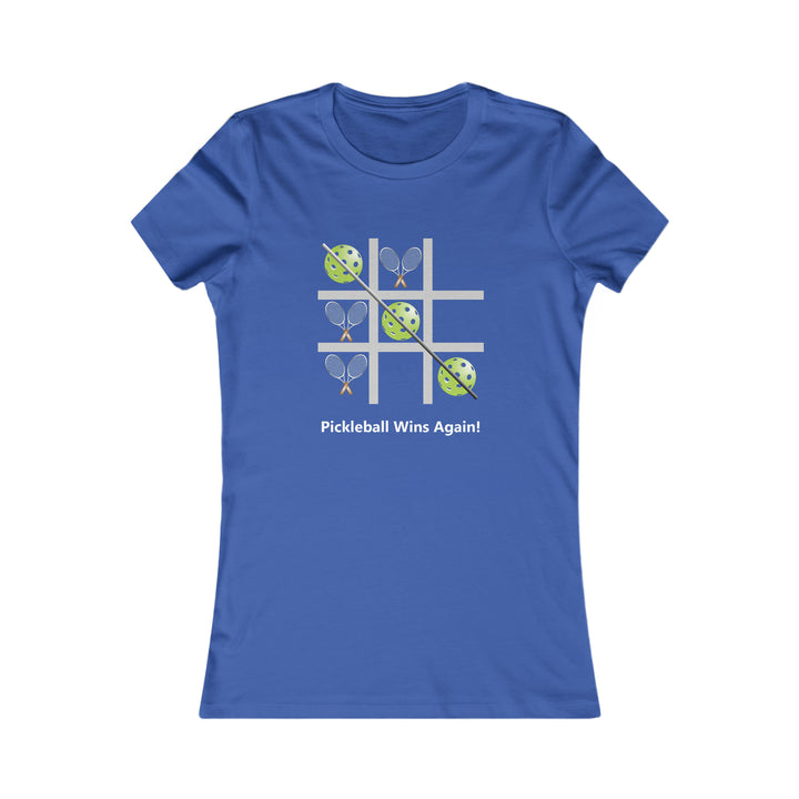 Pickleball Tic Tac Toe Tennis Women's Slim-Fit Premium Cotton T-Shirt - Great Pickleball Stuff