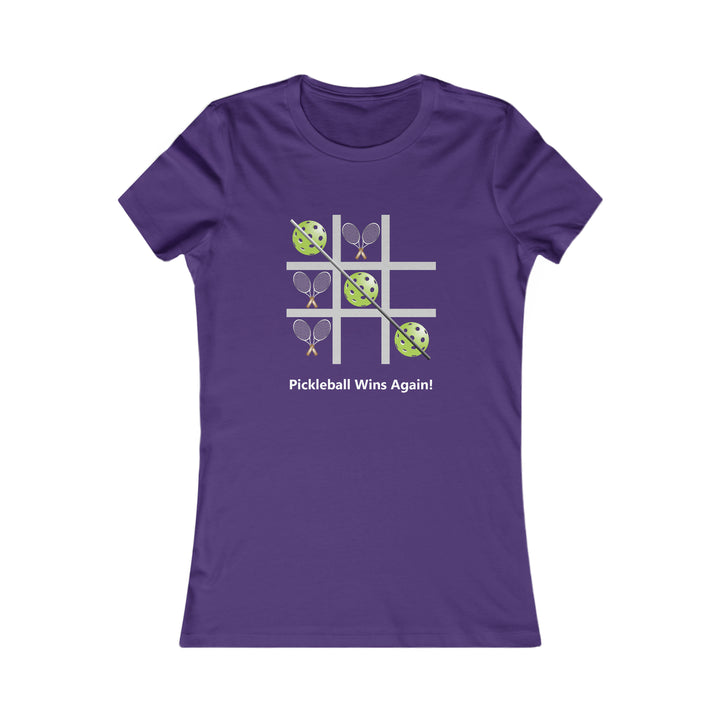 Pickleball Tic Tac Toe Tennis Women's Slim-Fit Premium Cotton T-Shirt - Great Pickleball Stuff