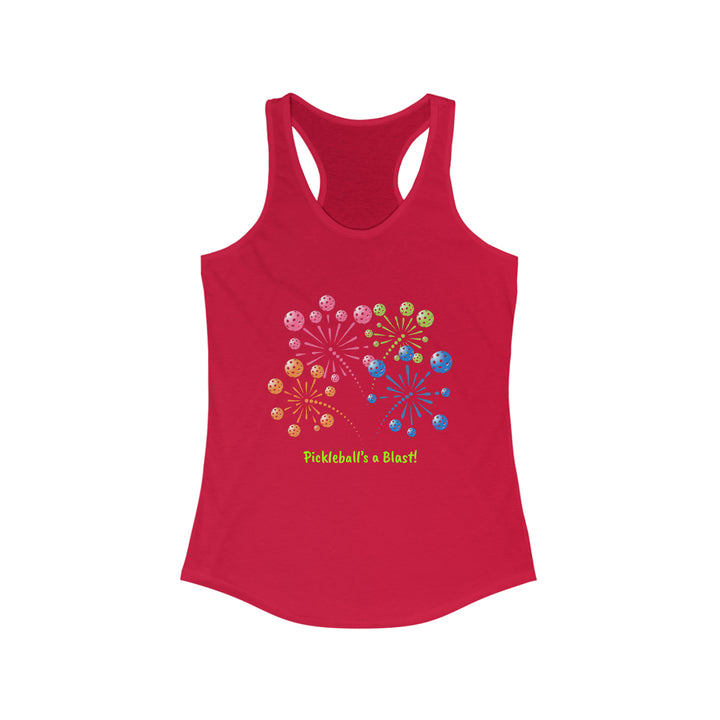 Pickleball's a Blast Women's Racerback Tank - Great Pickleball Stuff