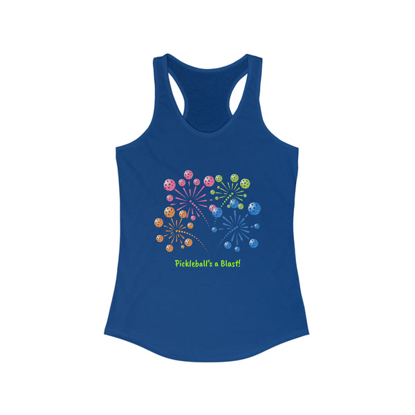 Pickleball's a Blast Women's Racerback Tank - Great Pickleball Stuff