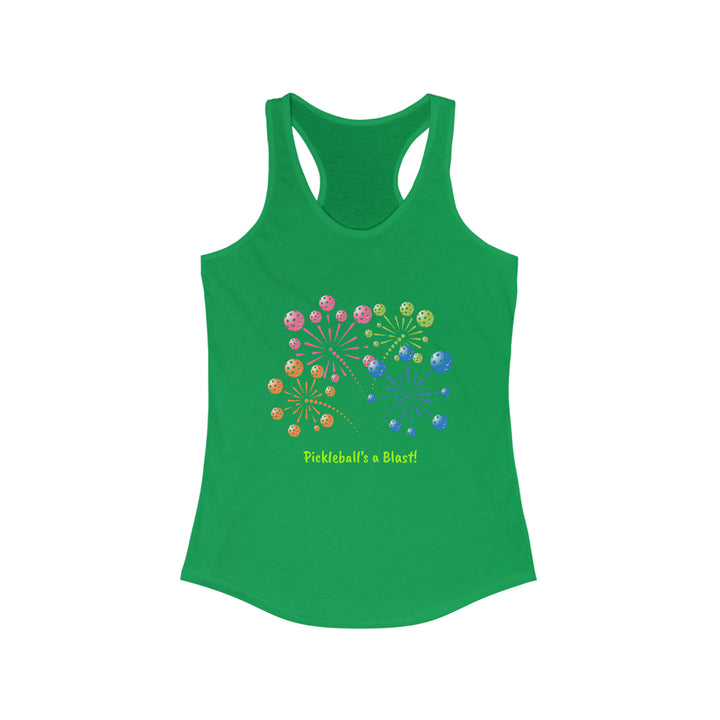 Pickleball's a Blast Women's Racerback Tank - Great Pickleball Stuff