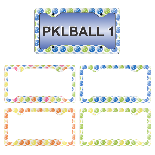 Pickleball Metal License Plate Frame (4 Colors)