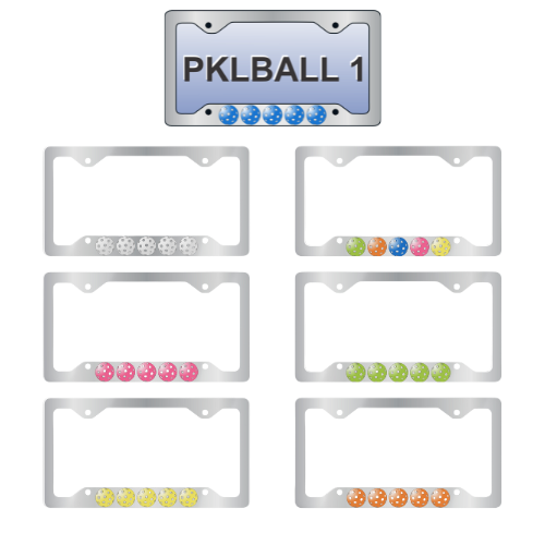 Pickleball Metal License Plate Frame (7 colors)