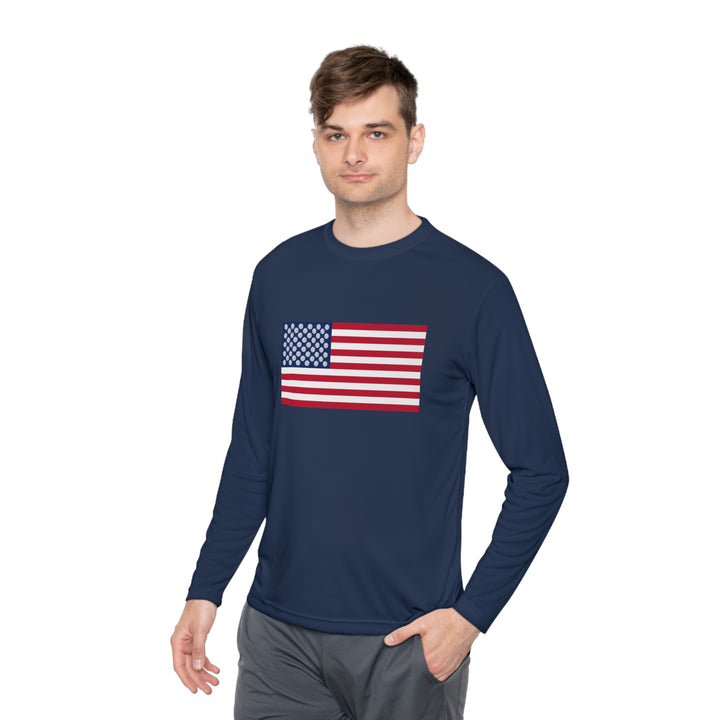 Pickleball Stars Flag Unisex Moisture-Wicking Long Sleeve Tee - Great Pickleball Stuff