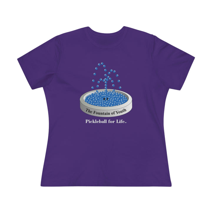 The Pickleball Fountain-Blue Women's Relaxed-Fit T-Shirt - Great Pickleball Stuff