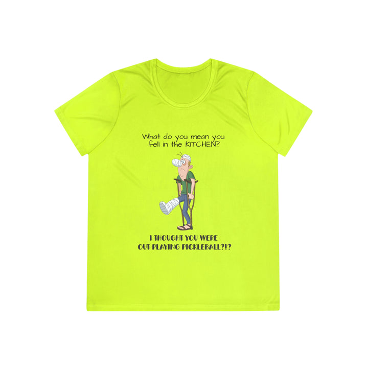 I Thought You Were Out Playing Pickleball? Women's Moisture-Wicking T-Shirt - Great Pickleball Stuff