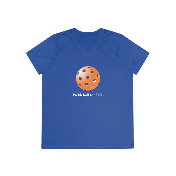 Pickleball for Life-Orange Women's Moisture-Wicking T-Shirt - Great Pickleball Stuff