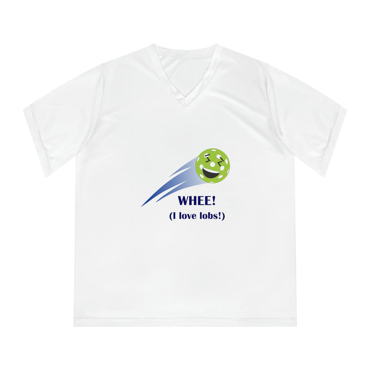 I Love Lobs! Women's Moisture-Wicking V-Neck T-Shirt - Great Pickleball Stuff