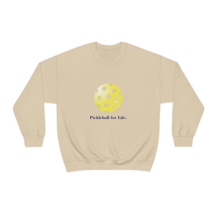 Pickleball for Life-Yellow Unisex Crewneck Sweatshirt - Great Pickleball Stuff