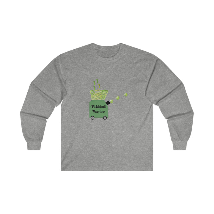 The Pickleball Machine Ultra Cotton Long Sleeve Tee - Great Pickleball Stuff